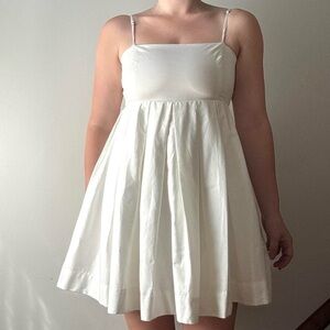 New with tags white Forever 21 tie back bow mini babydoll dress